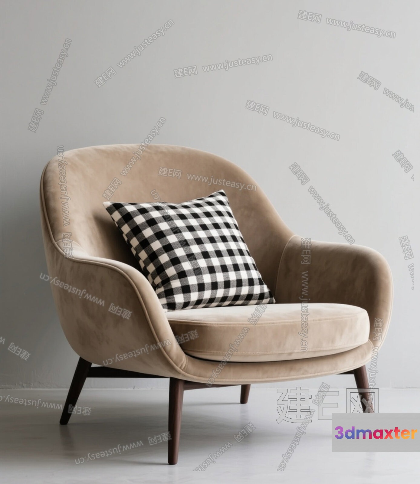 A Modern Armchair 3D Model - 16327 - VRAY Render