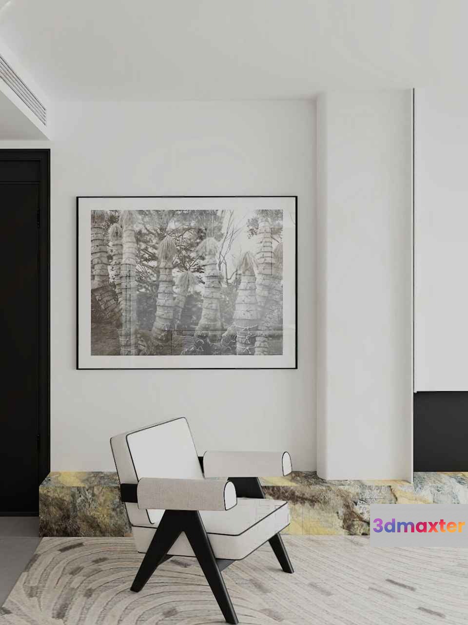 Modern Living Room 3D Model - 8814 - VRAY Render