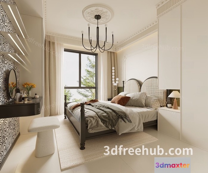 Cozy Bedroom 3D Model - 23245 - VRAY Render