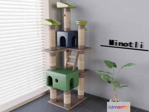 Cat Tower 3D Model - 12163 - VRAY Render