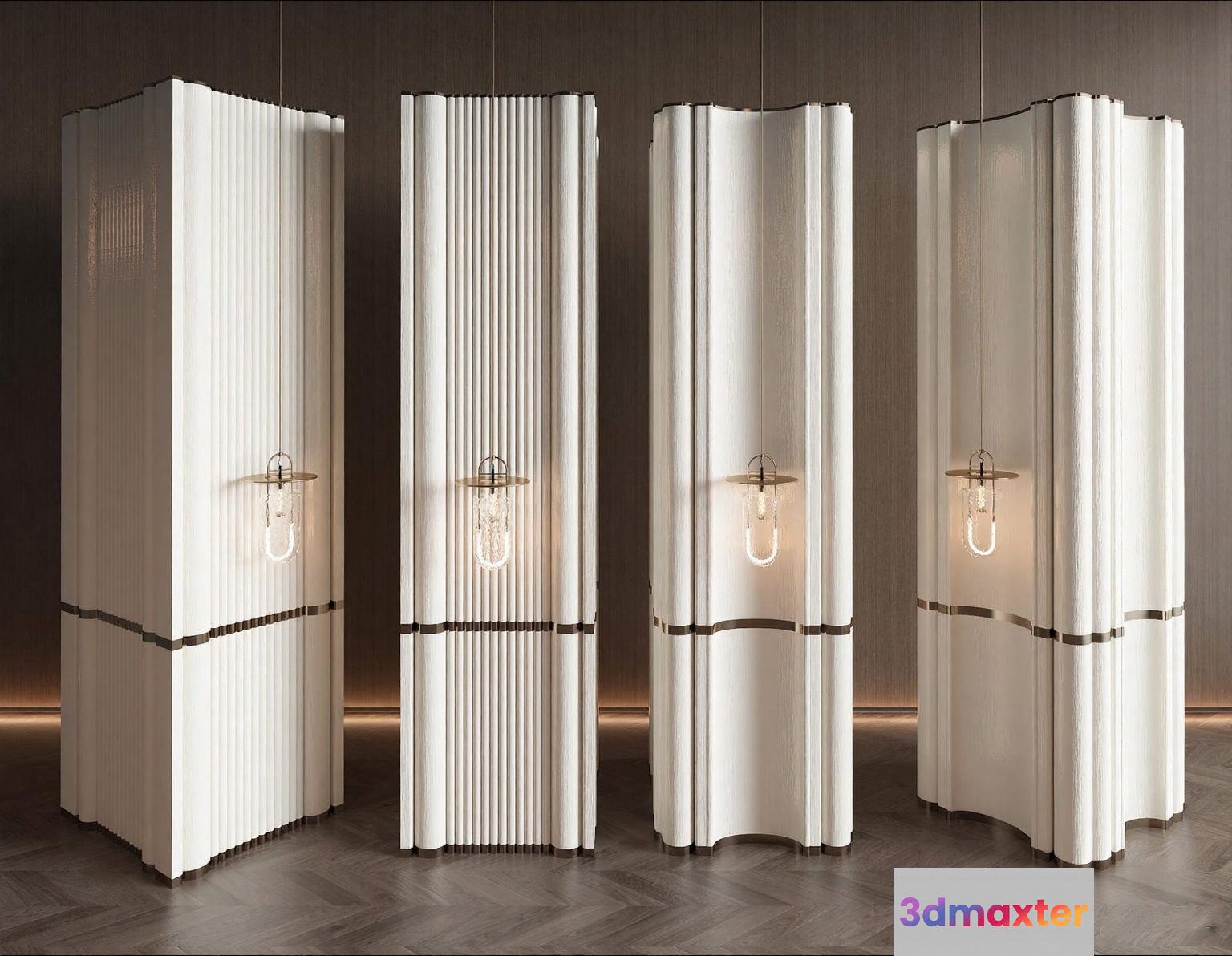 White Hanging Lights 3D Model - 5211 - VRAY Render