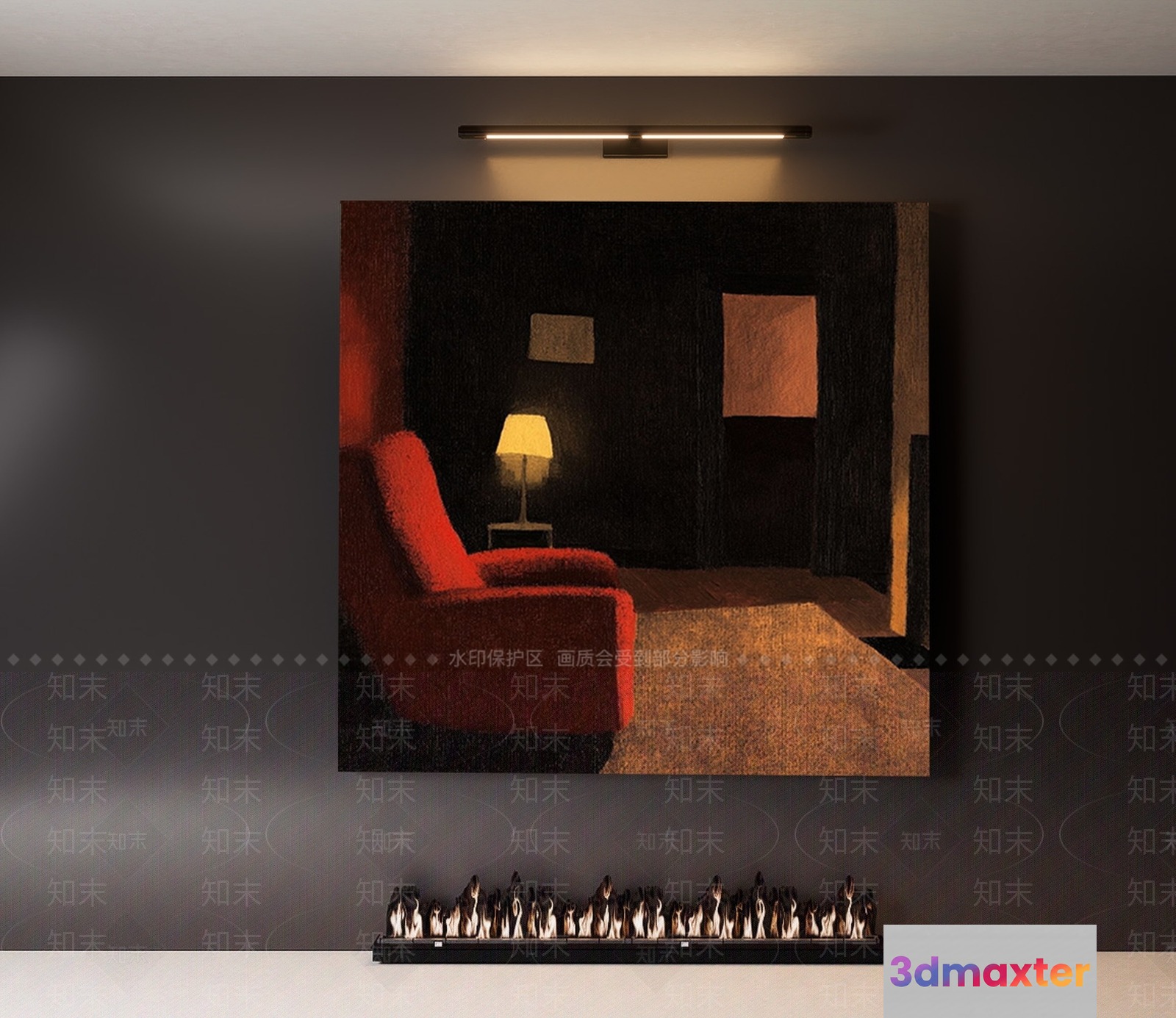 Cozy Living Room 3D Model - 17443 - VRAY Render
