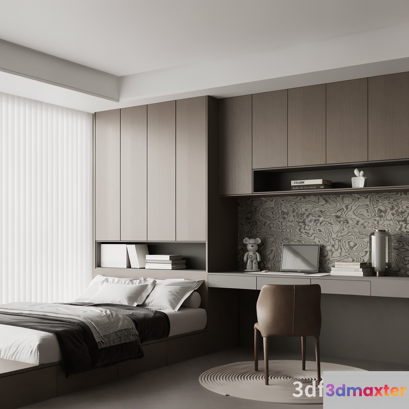 Modern Bedroom 3D Model - 22414 - VRAY Render