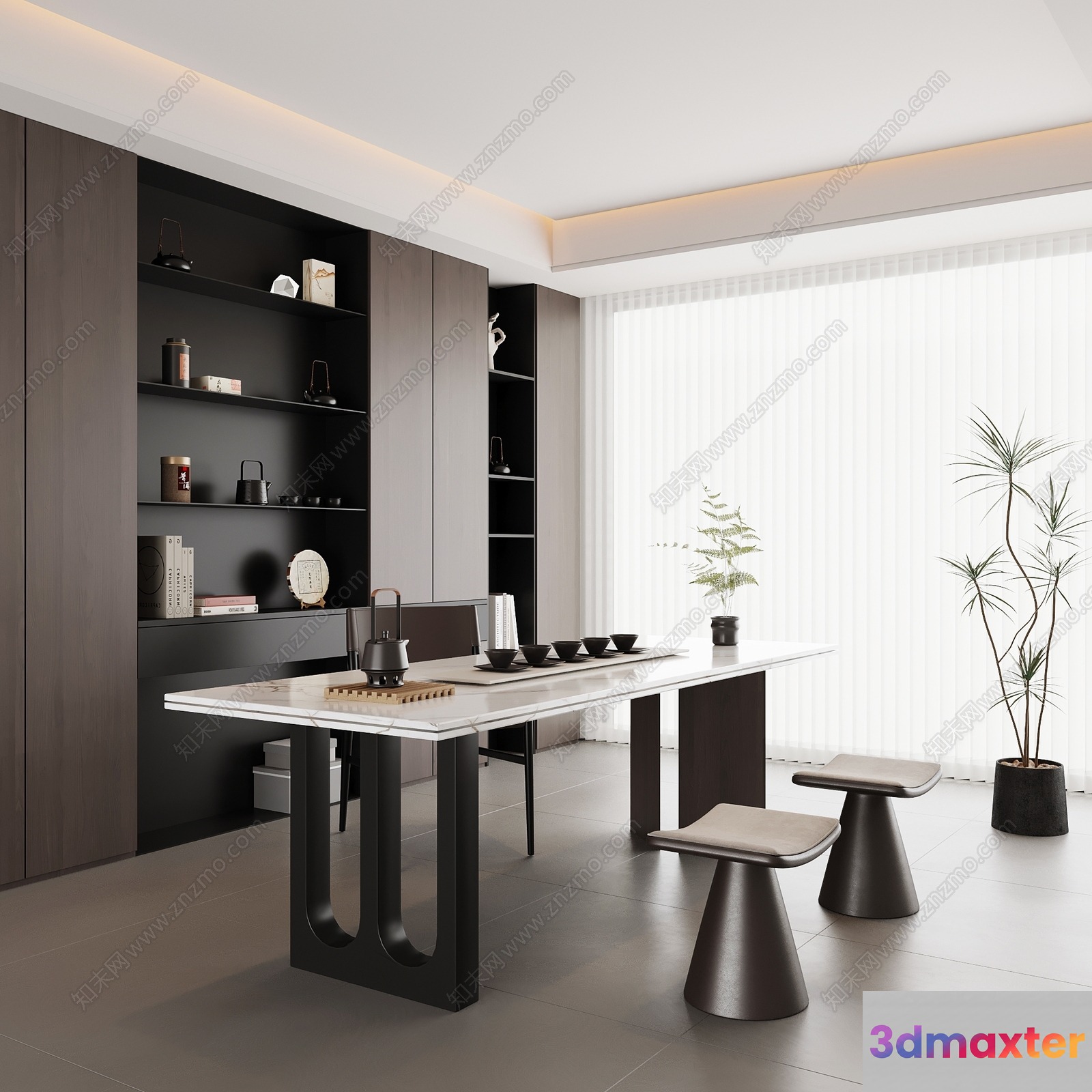 Modern Dining Room 3D Model - 15519 - VRAY Render