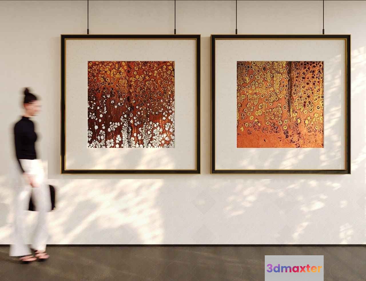 Two Framed Abstract Art Pieces 3D Model - 18405 - VRAY Render