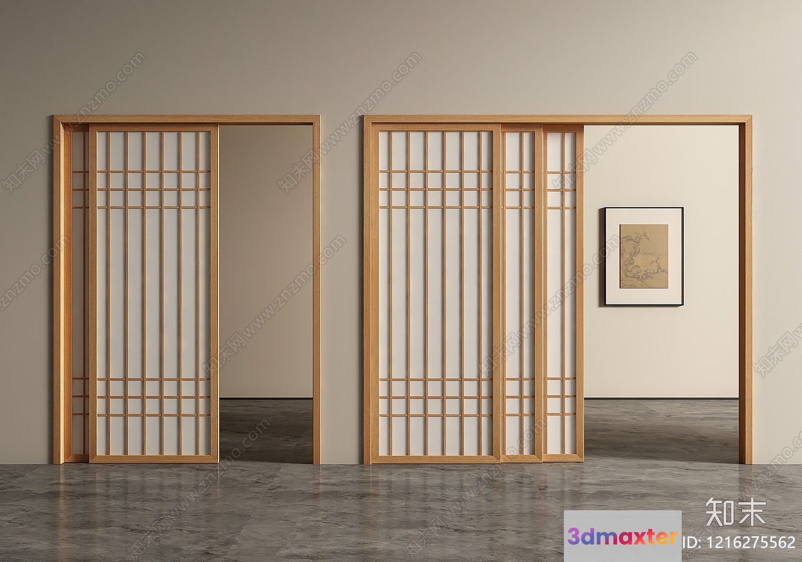 Wooden Interior Doors 3D Model - 15790 - VRAY Render
