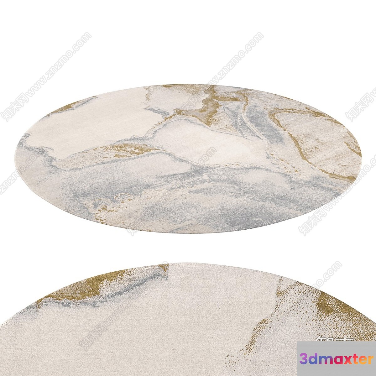 Gold And Gray Marble 3D Model - 13433 - VRAY Render