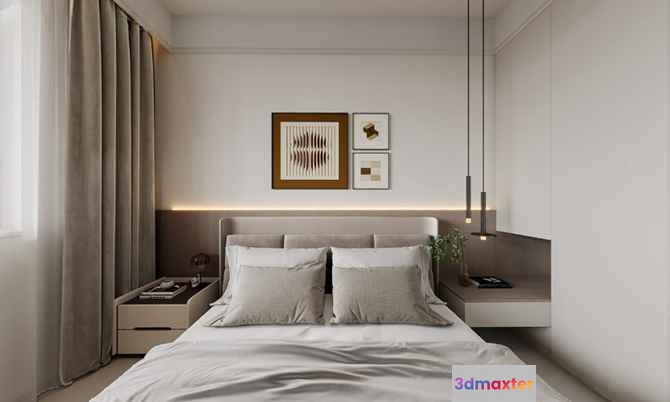 Cozy Bedroom 3D Model - 22481 - CORONA Render