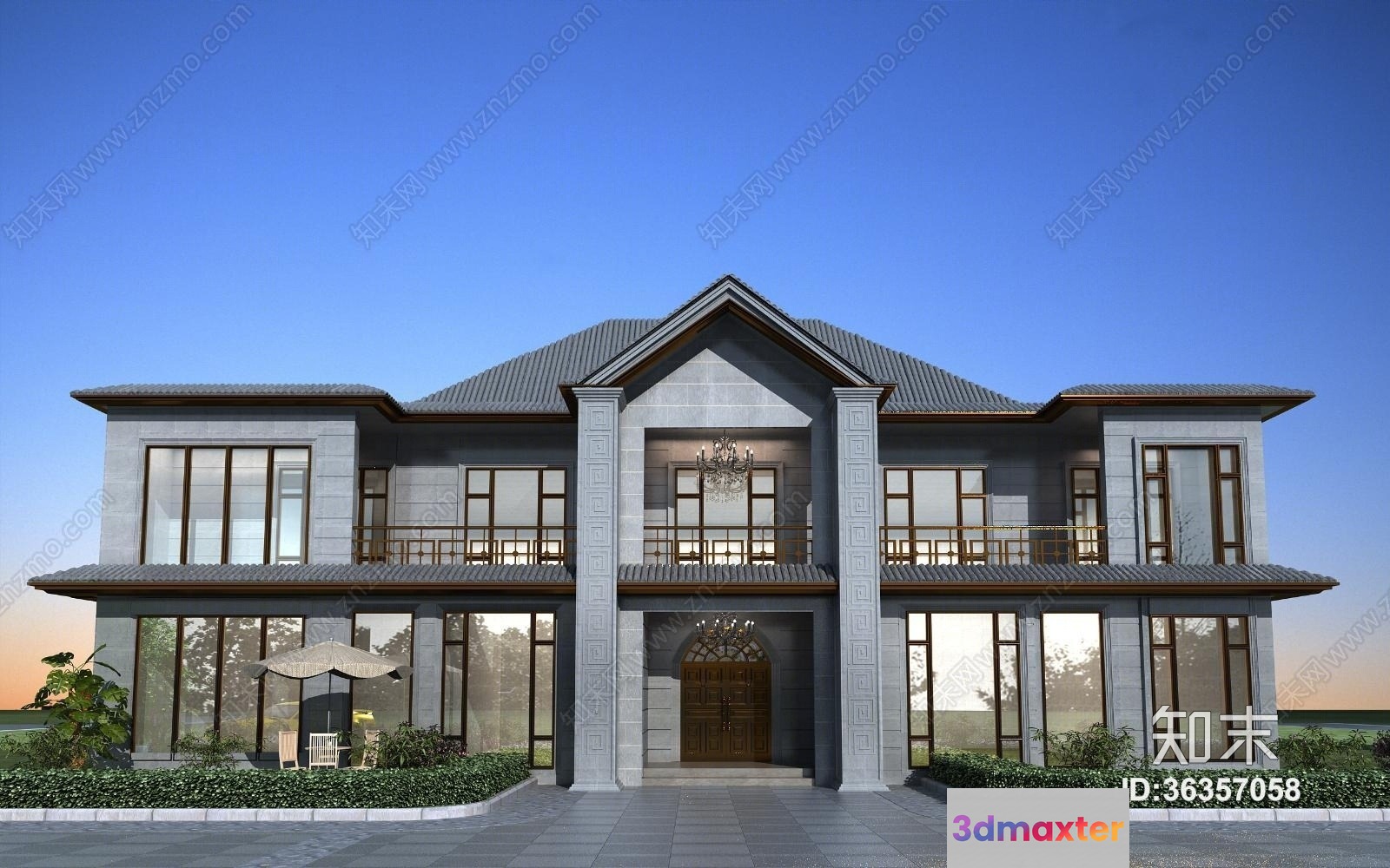 A Large House 3D Model - 5859 - VRAY Render