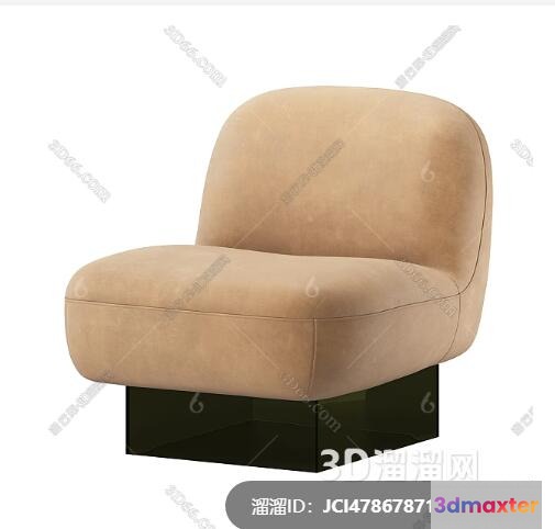 A Beige Chair 3D Model - 996 - VRAY Render