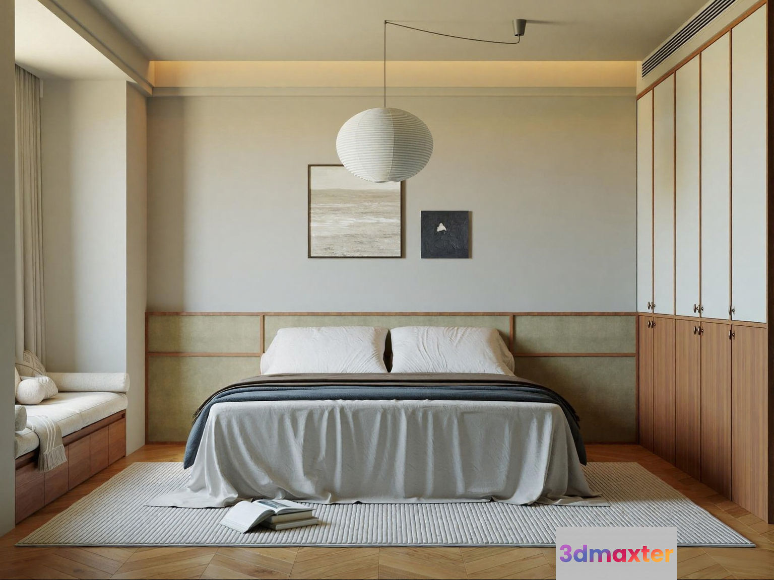 Cozy Bedroom 3D Model - 15006 - VRAY Render