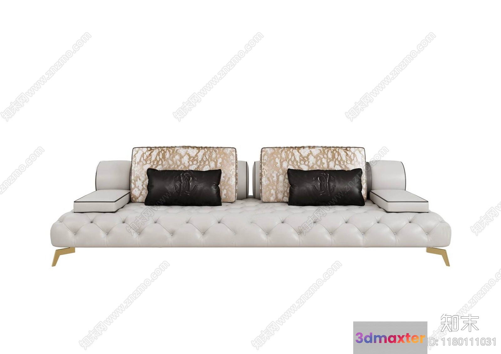 Modern White Sofa 3D Model - 1312 - VRAY Render