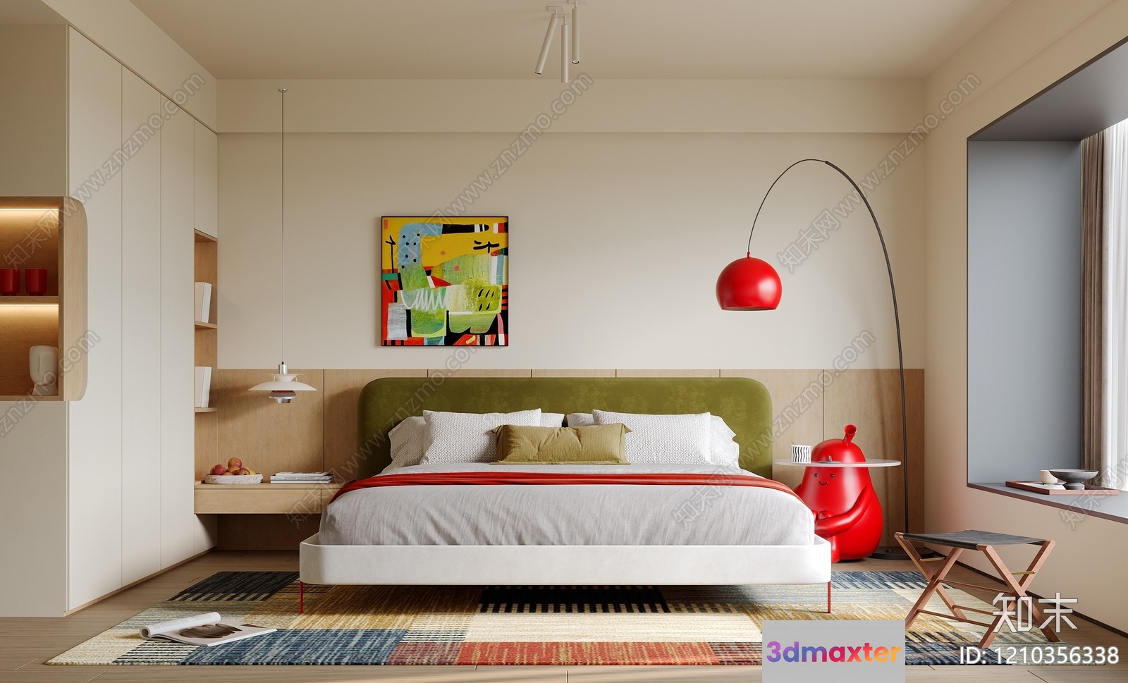 Cozy Modern Bedroom 3D Model - 645 - VRAY Render