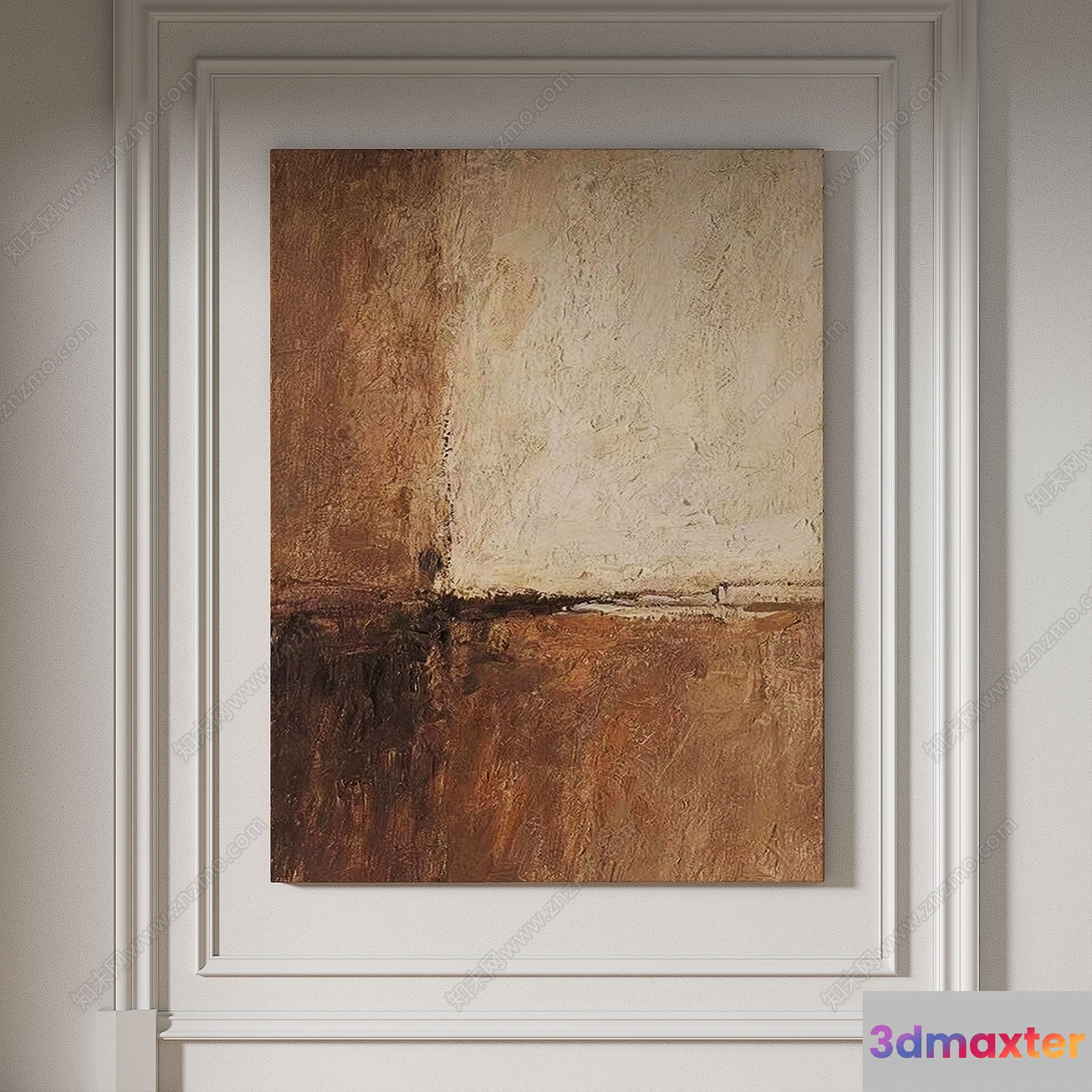 Modern Abstract Art 3D Model - 5821 - VRAY Render