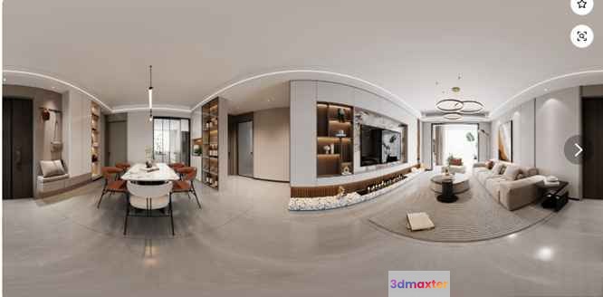 Modern Living Room 3D Model - 18273 - VRAY Render