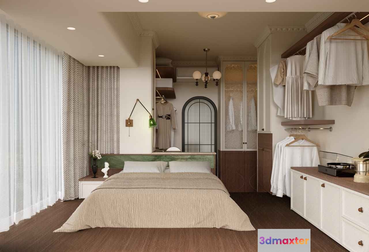 Cozy Bedroom 3D Model - 11904 - VRAY Render