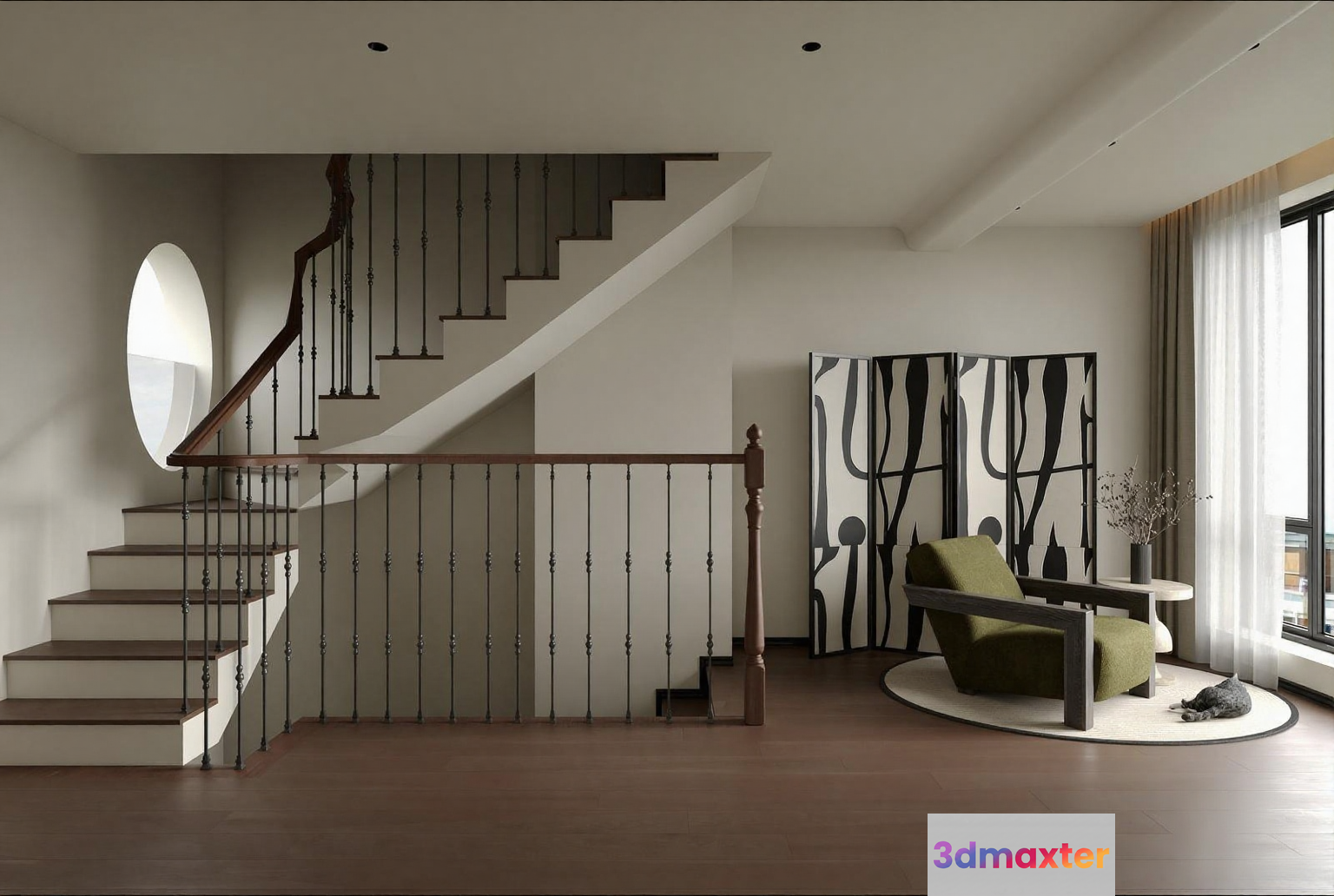 Modern Living Room 3D Model - 11009 - CORONA Render