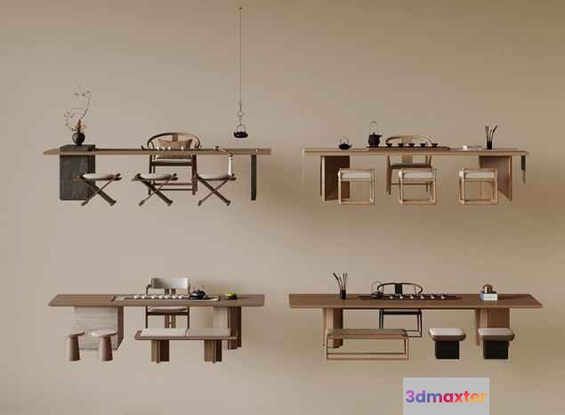 Modern Minimalist Furniture 3D Model - 6018 - VRAY Render