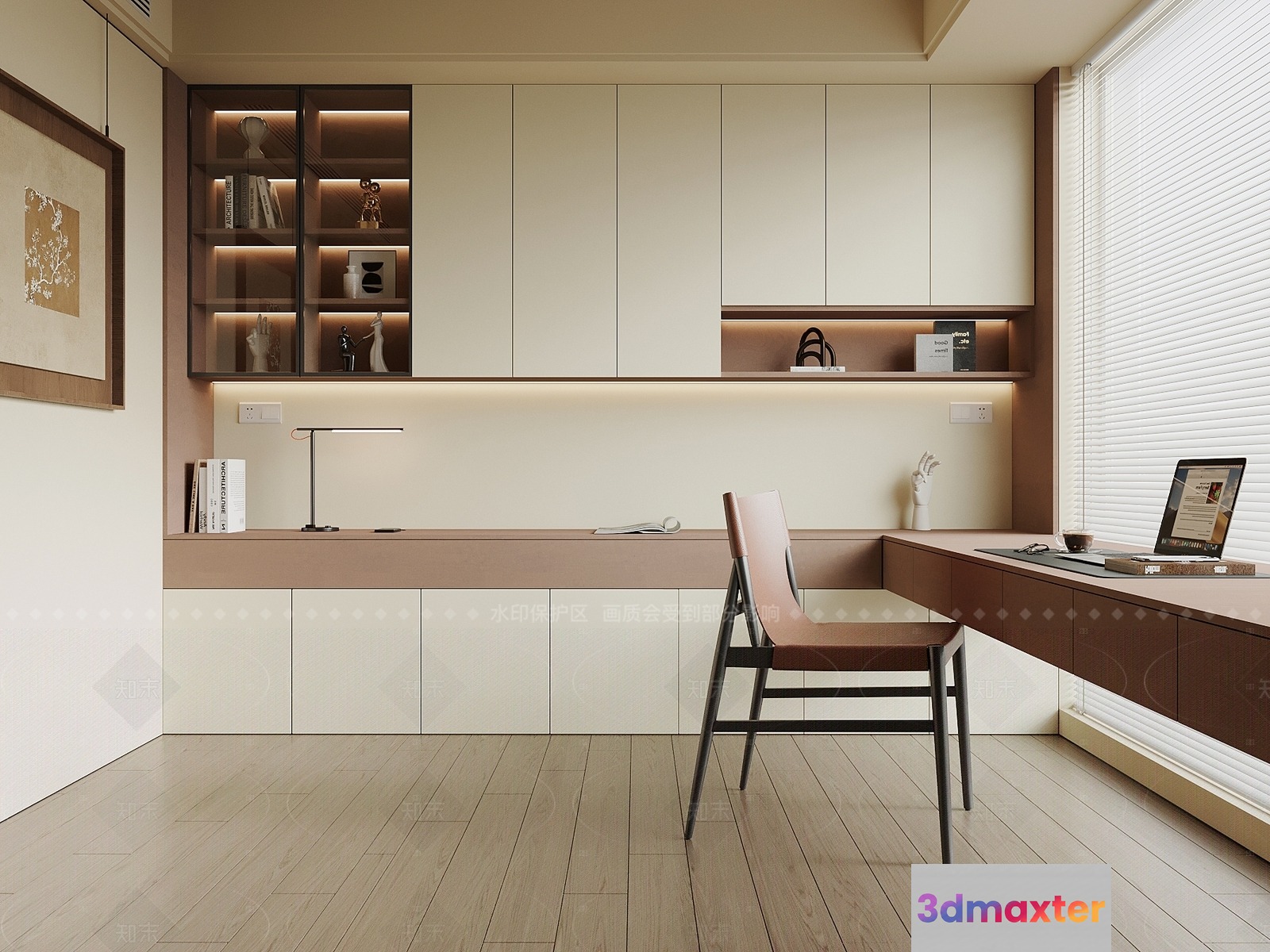 A Modern Office Space 3D Model - 919 - VRAY Render
