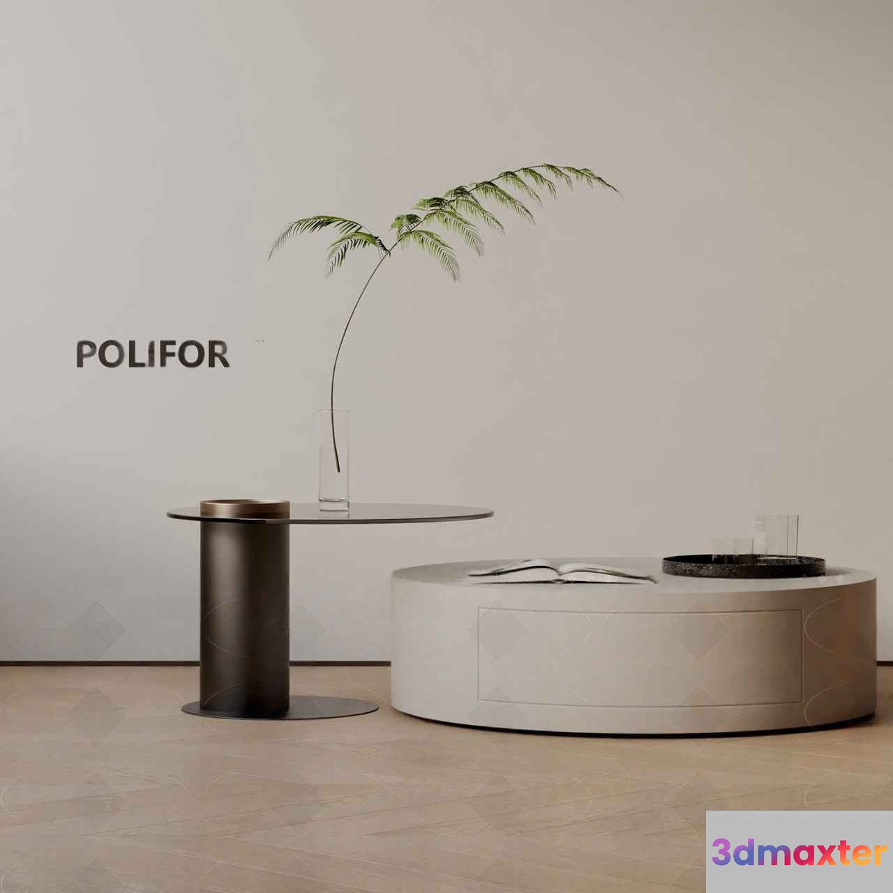 Modern Minimalist Interior Design 3D Model - 8273 - VRAY Render