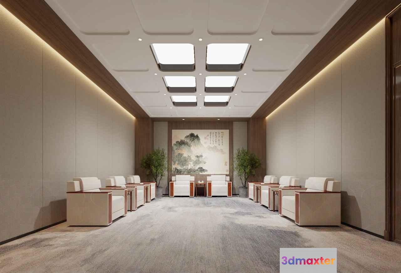 Modern Conference Room 3D Model - 20662 - VRAY Render