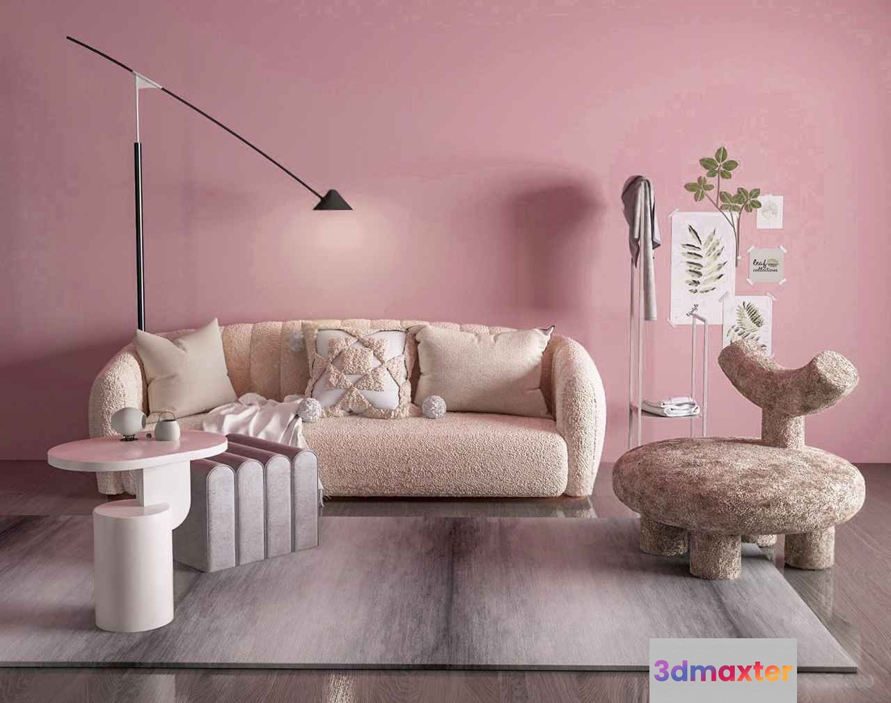 Modern Living Room 3D Model - 17084 - VRAY Render