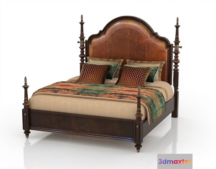 A Large Bed 3D Model - 4471 - VRAY Render