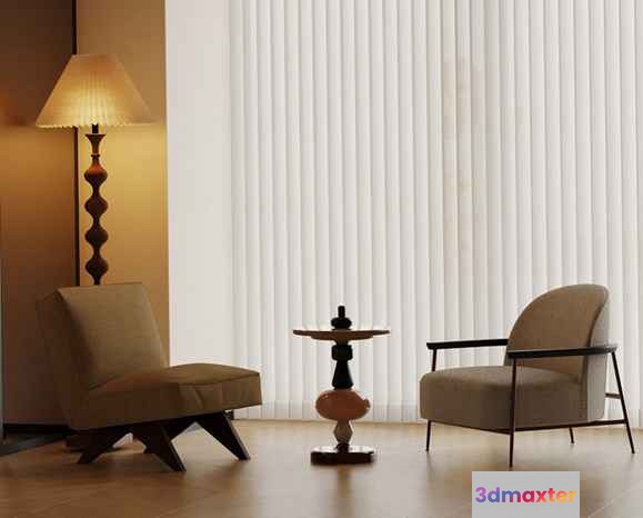 Modern Living Room 3D Model - 4851 - VRAY Render
