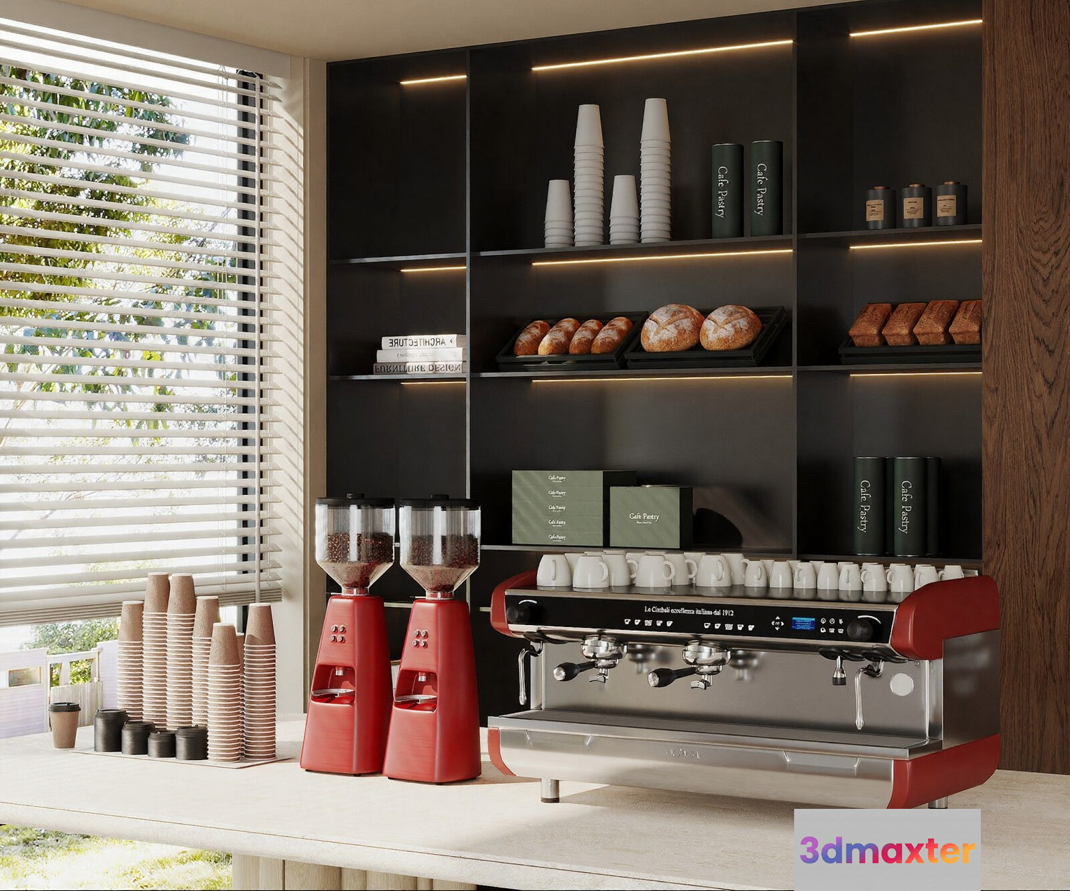 A Coffee Shop 3D Model - 7972 - CORONA Render