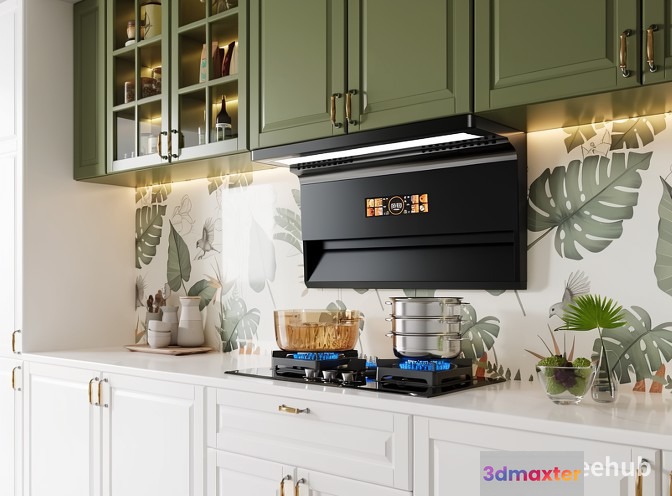 Modern Kitchen 3D Model - 21782 - VRAY Render