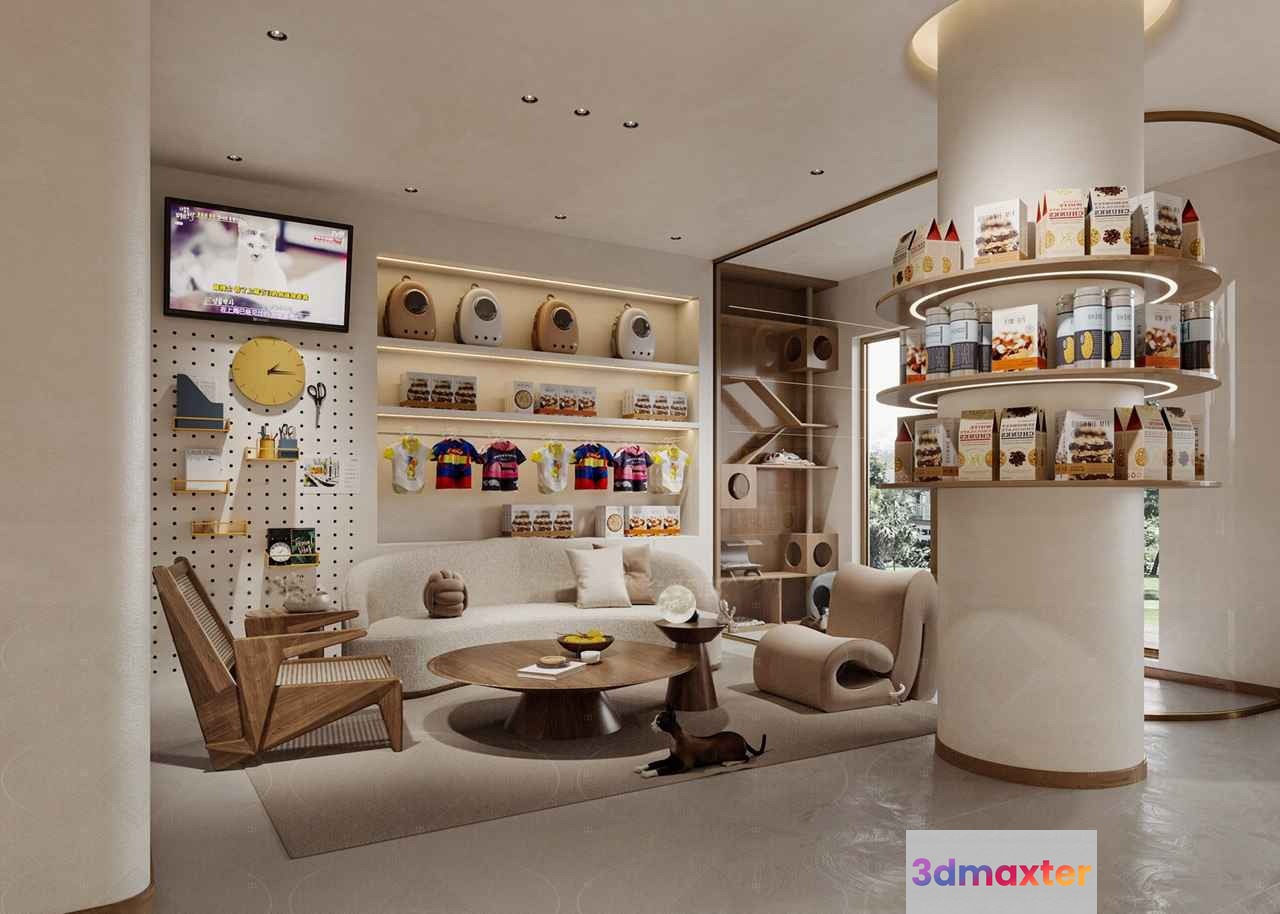 Modern Living Room 3D Model - 7944 - CORONA Render
