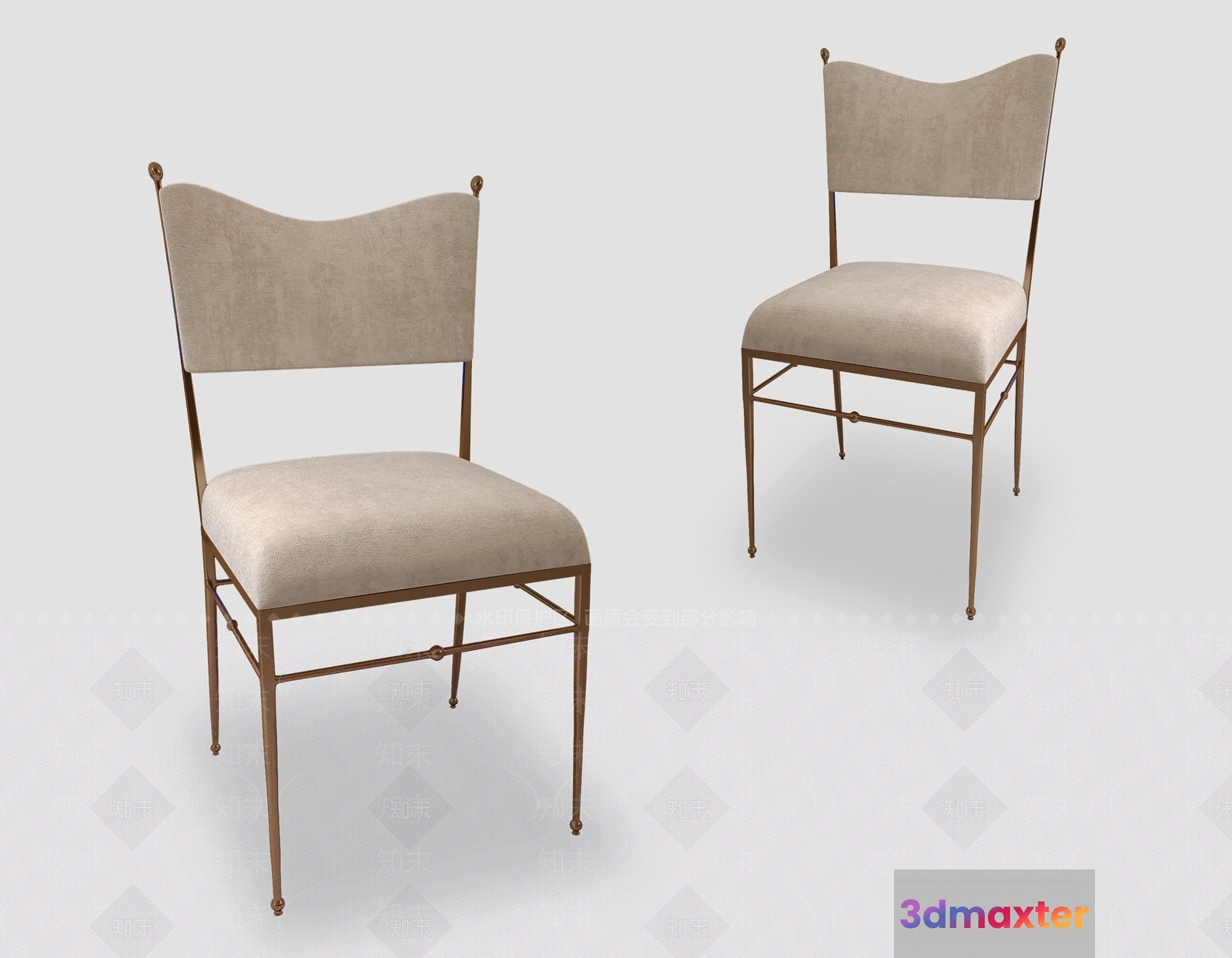Modern Dining Chairs 3D Model - 12489 - VRAY Render