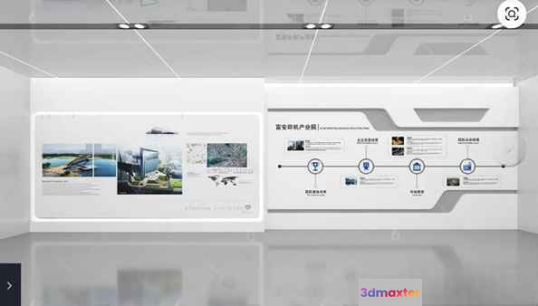 Modern Art Gallery 3D Model - 12893 - VRAY Render