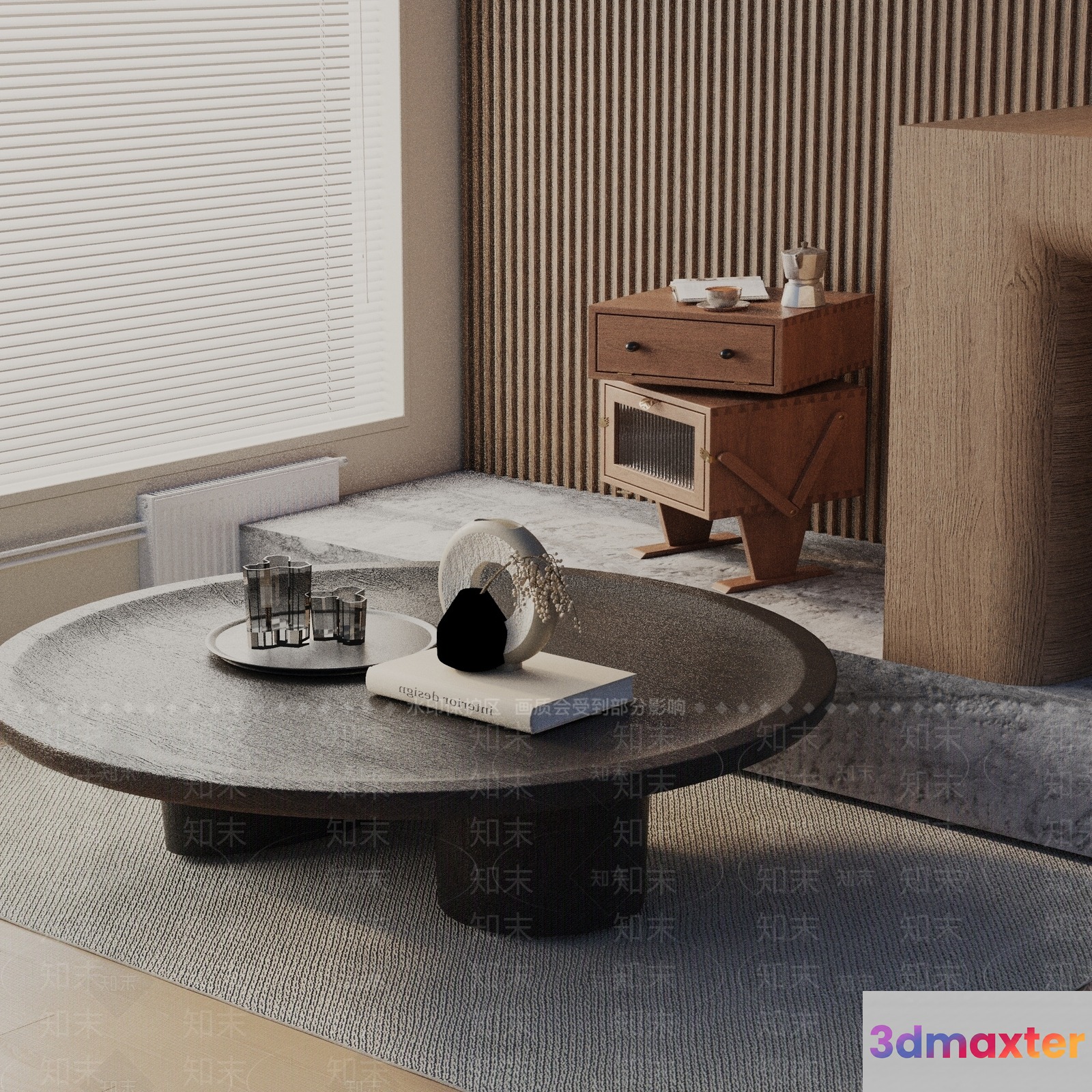 Modern Living Room 3D Model - 8625 - VRAY Render