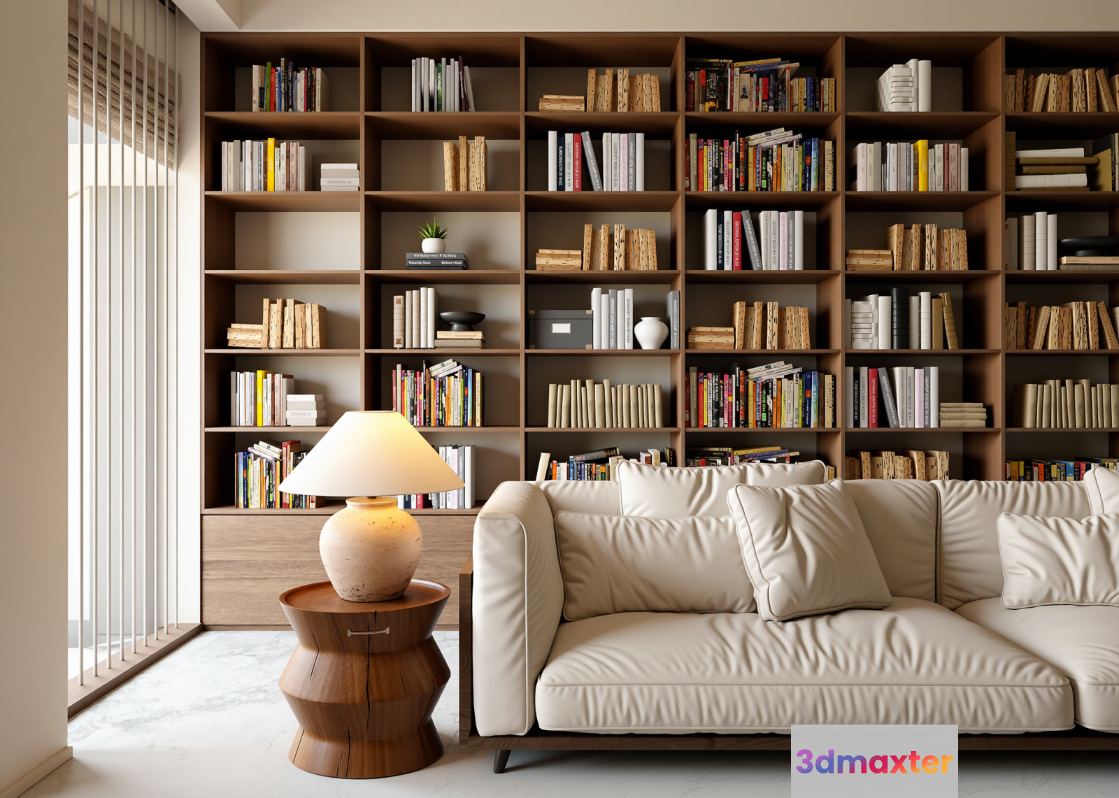 Modern White Sofa 3D Model - 10964 - VRAY Render