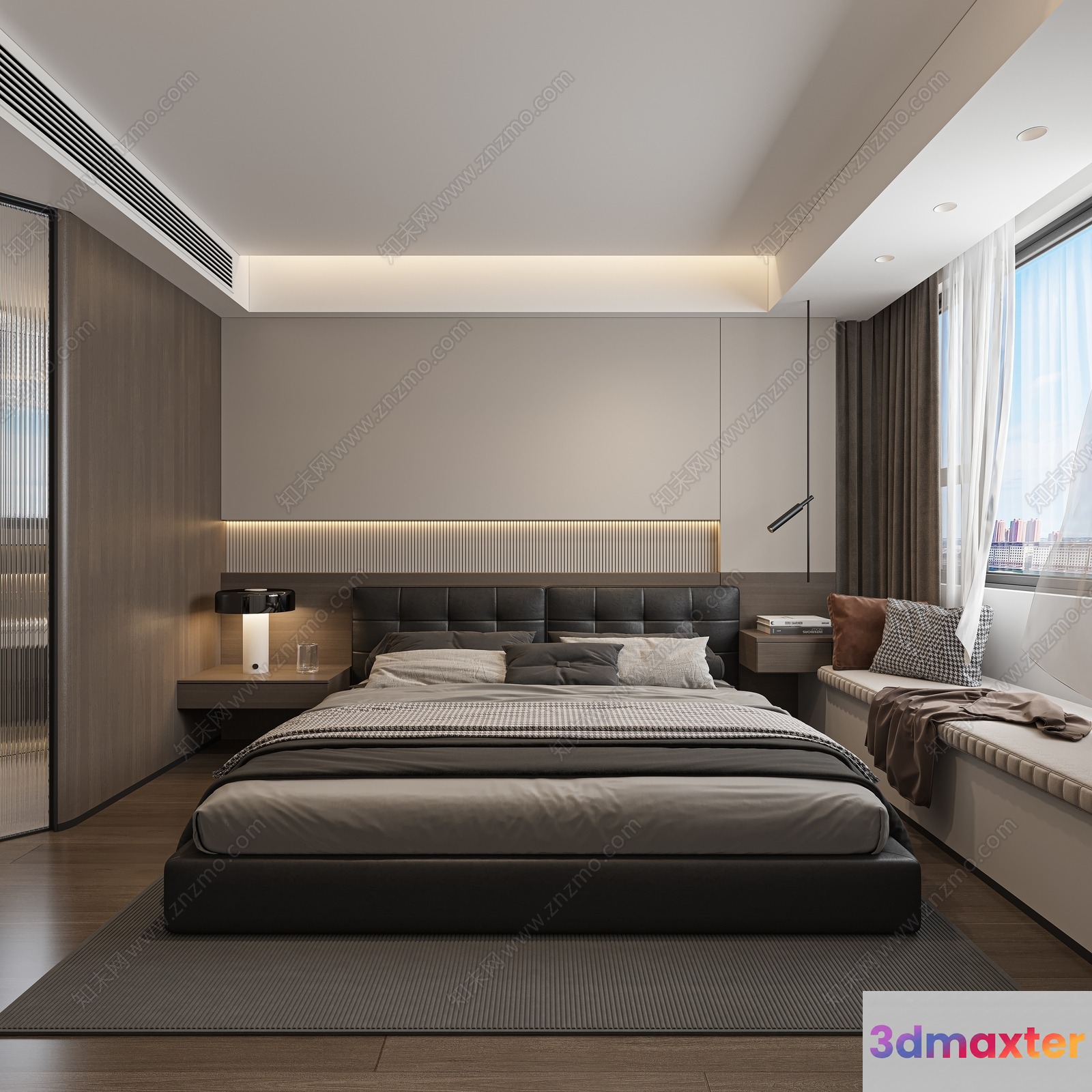 Modern Bedroom 3D Model - 2788 - VRAY Render