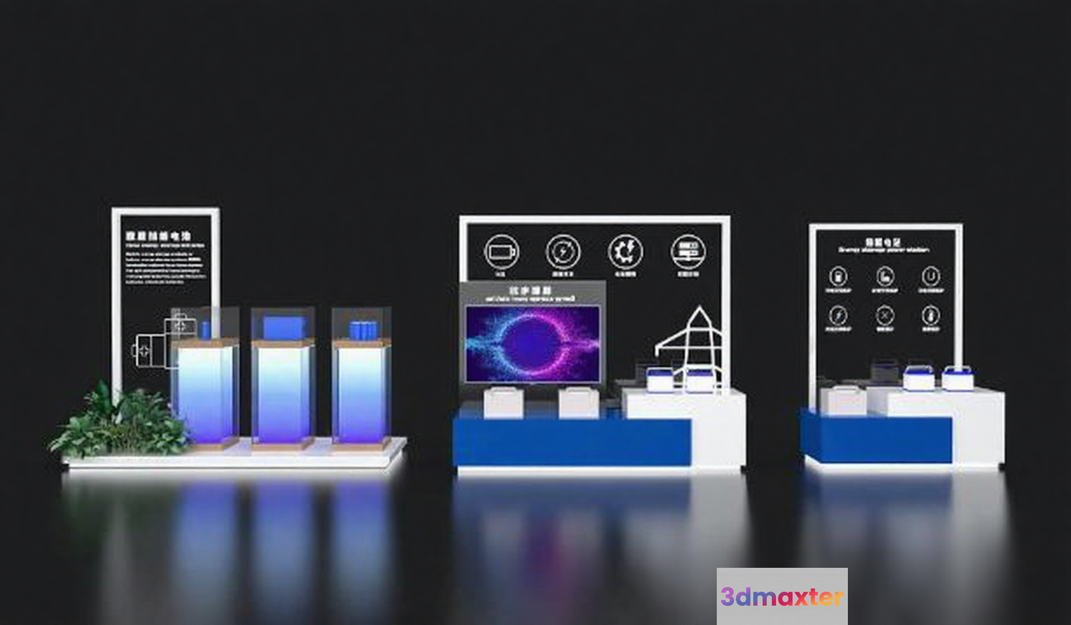 Modern Electronic Display 3D Model - 9284 - VRAY Render
