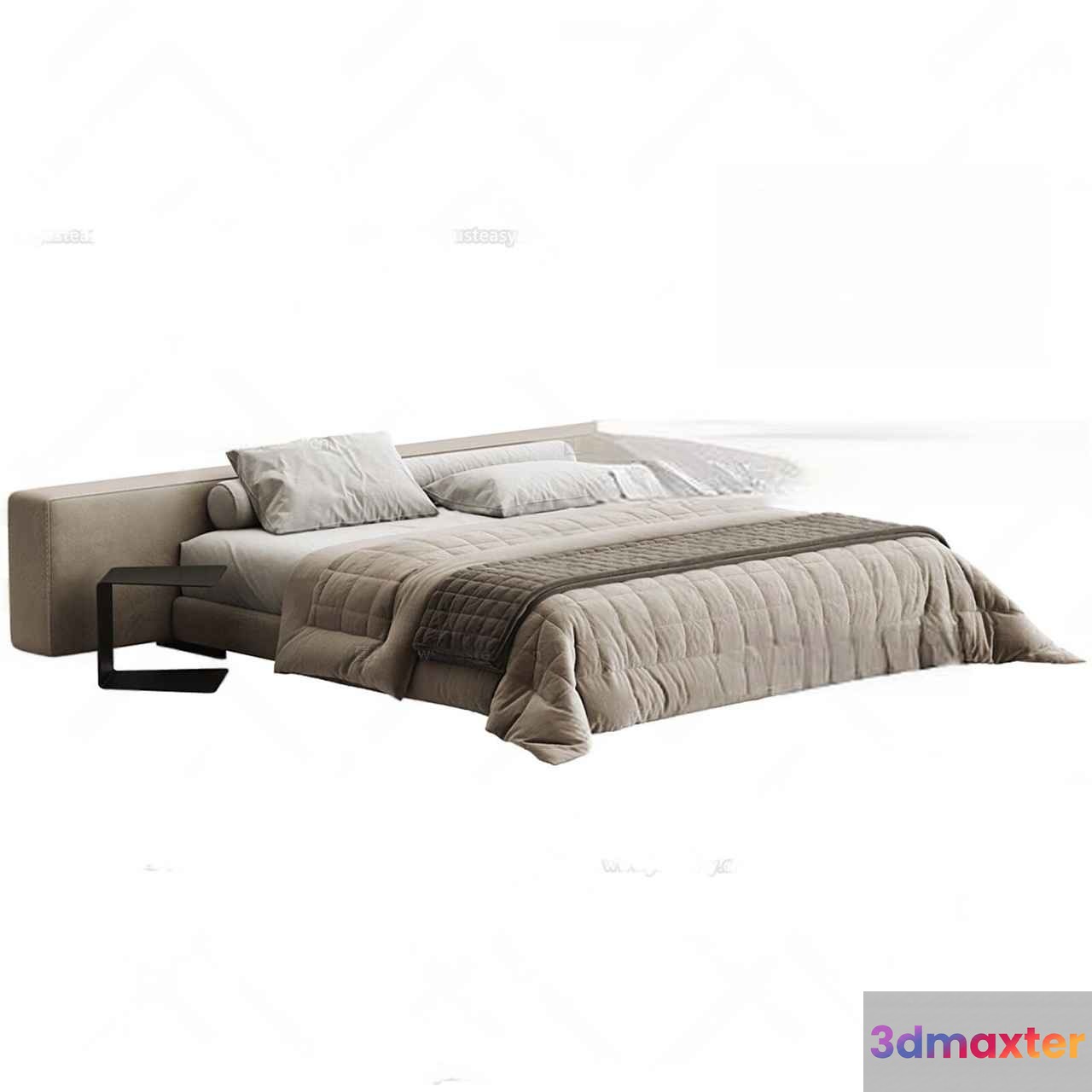Cozy Modern Bed 3D Model - 12011 - CORONA Render