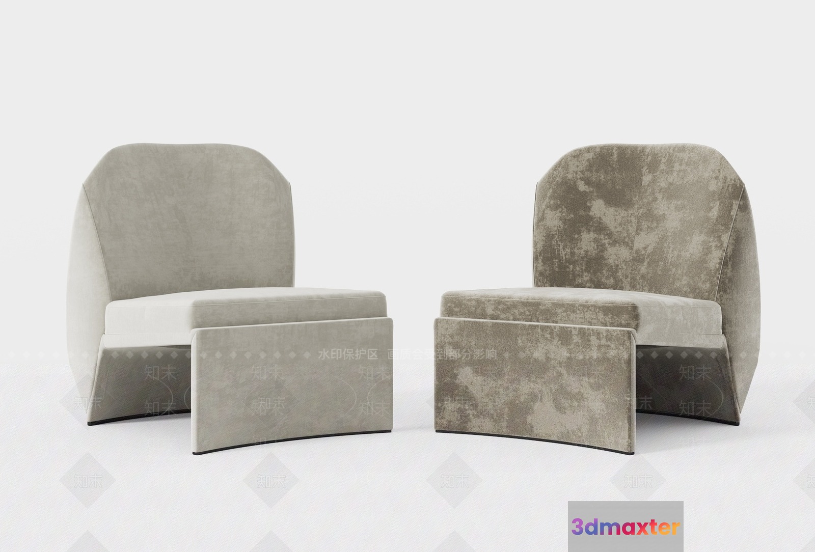 Modern Grey Chairs 3D Model - 15287 - VRAY Render