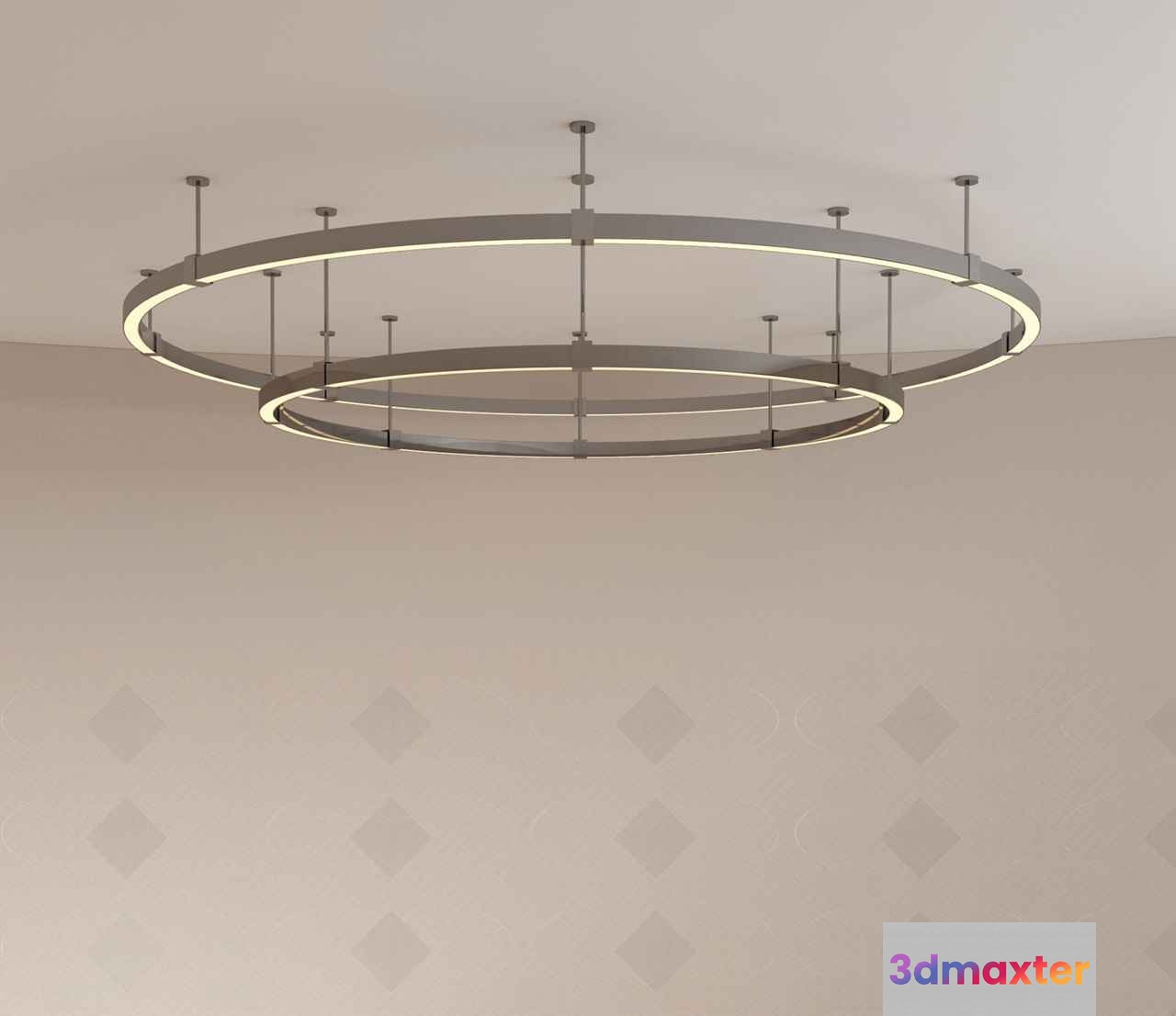 A Circular Light Fixture 3D Model - 15645 - VRAY Render