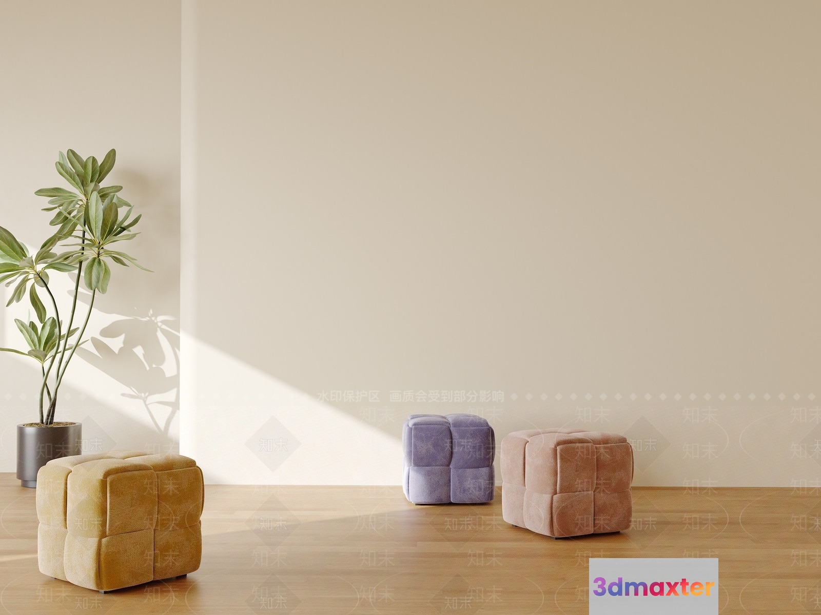 Modern Home Decor 3D Model - 8631 - VRAY Render