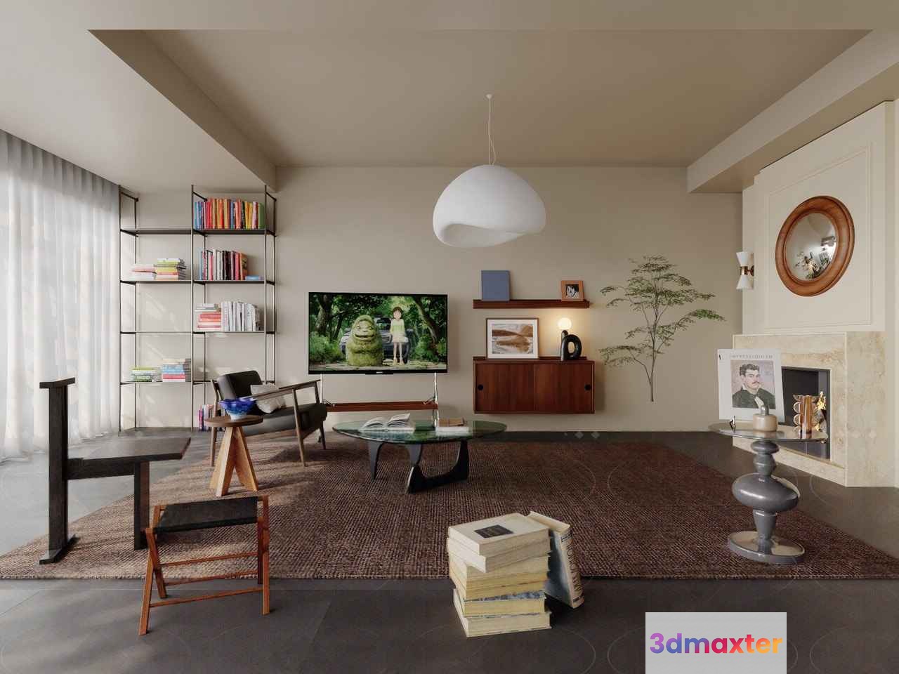 Living Room Scene 3D Model - 22718 - CORONA Render