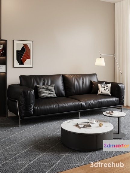 Modern Living Room 3D Model - 19617 - VRAY Render