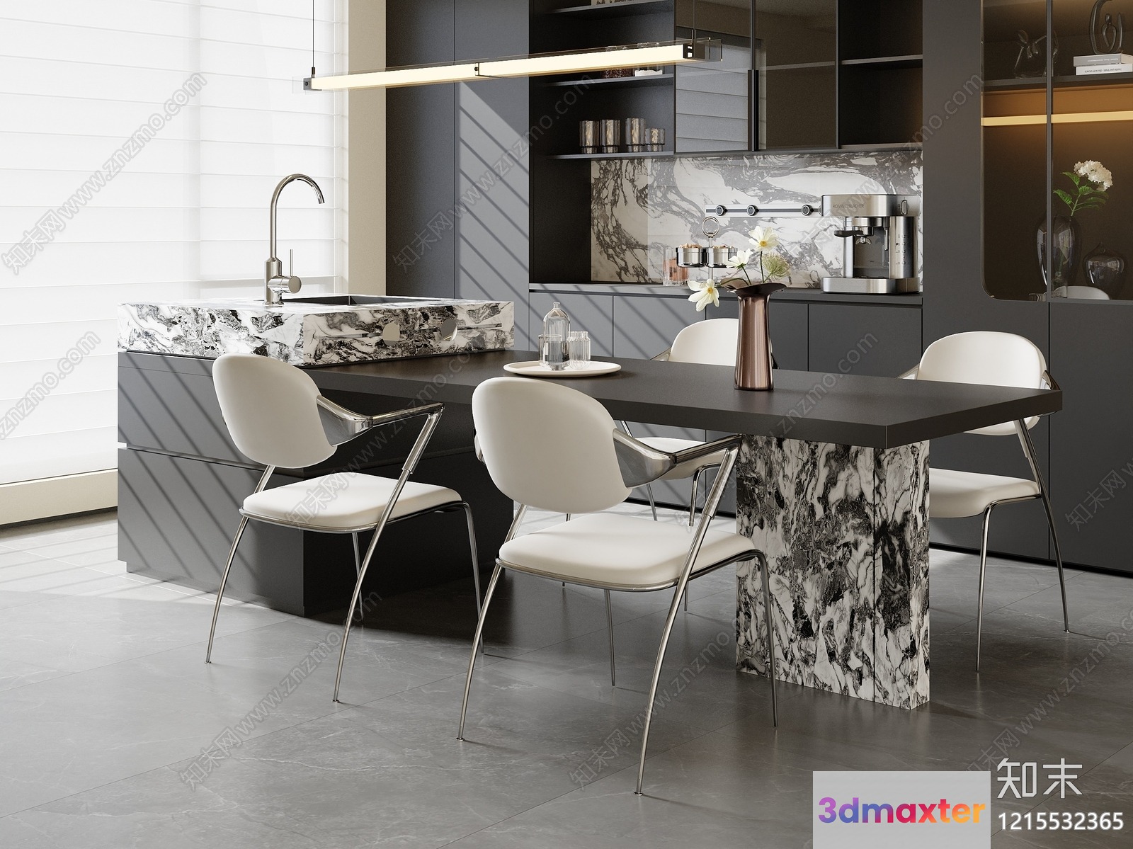 Modern Kitchen 3D Model - 14492 - VRAY Render