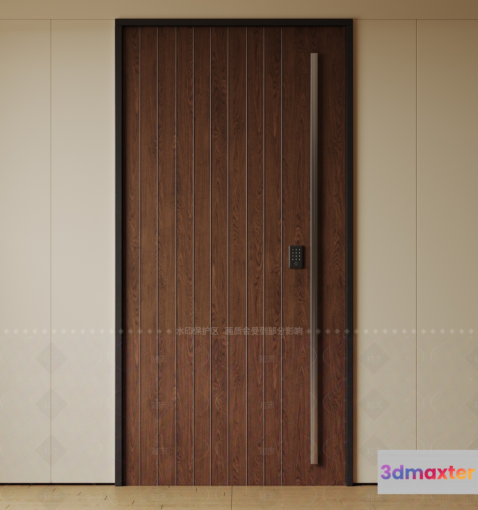 A Wooden Door 3D Model - 23451 - VRAY Render