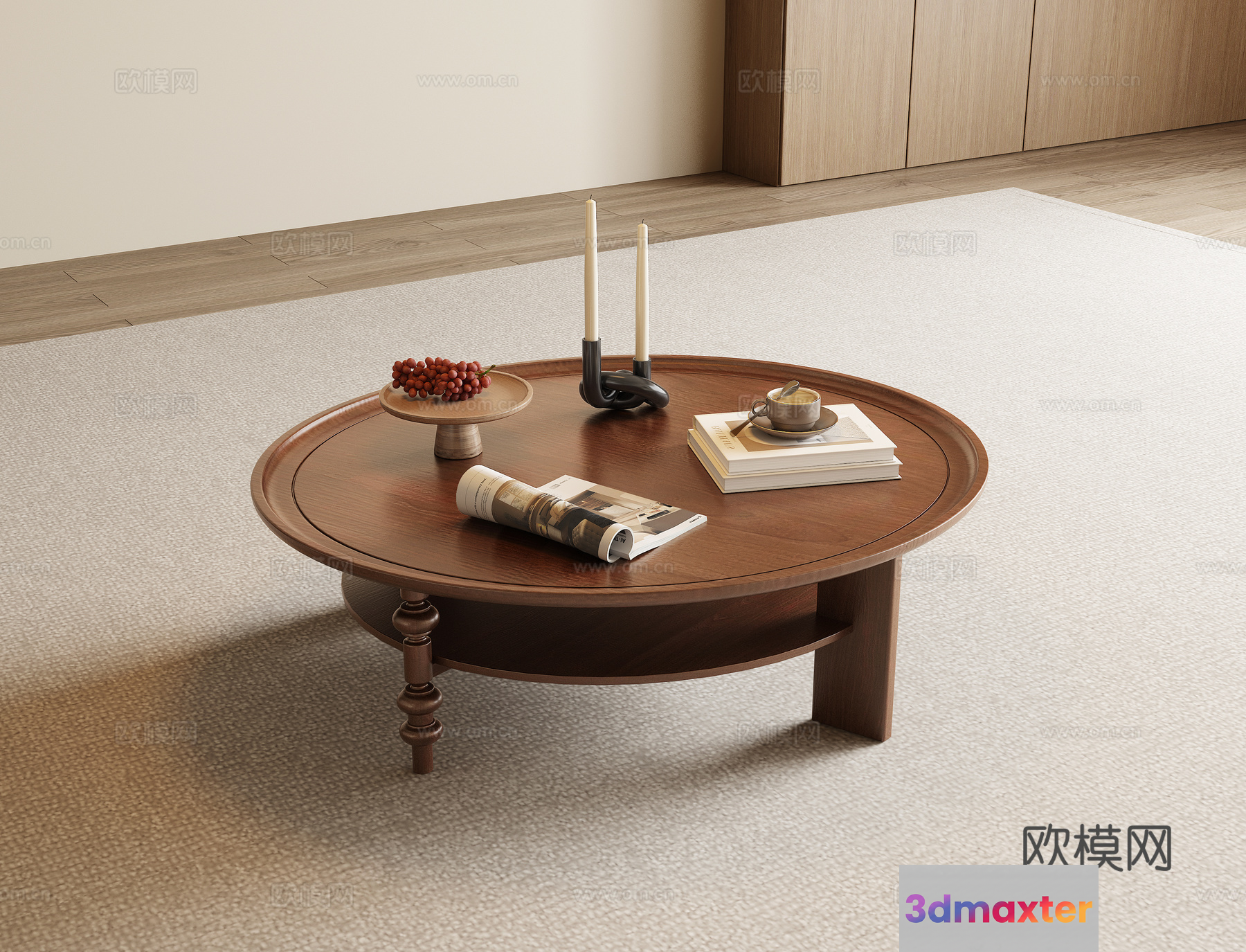 Cozy Living Room 3D Model - 3448 - VRAY Render