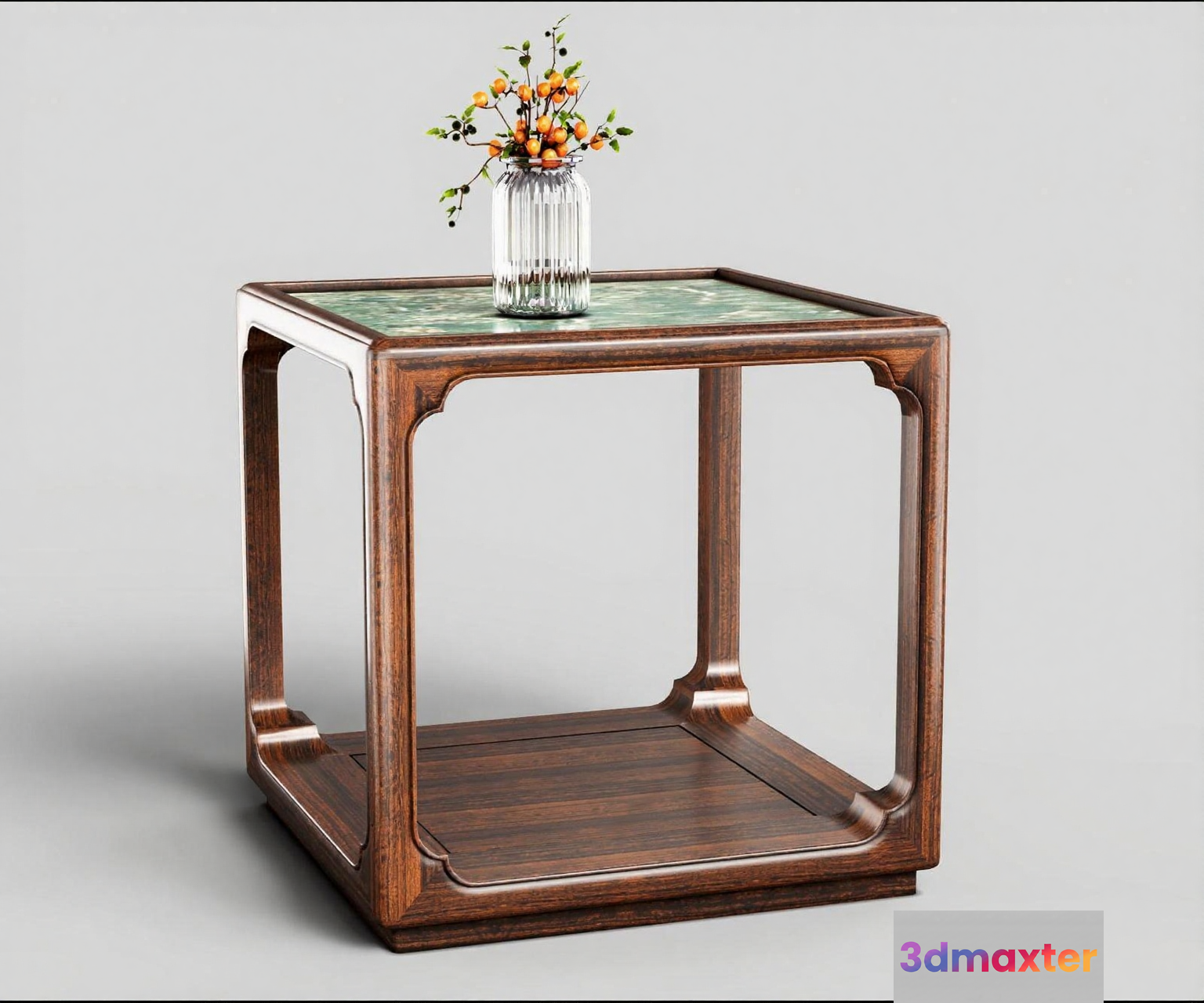 A Small Wooden Table 3D Model - 9662 - VRAY Render
