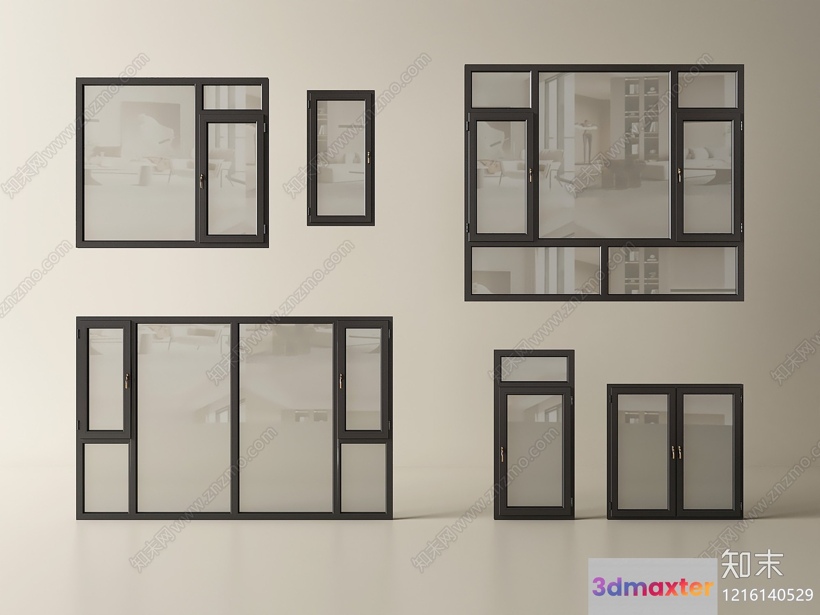Modern Window Frames 3D Model - 15267 - VRAY Render