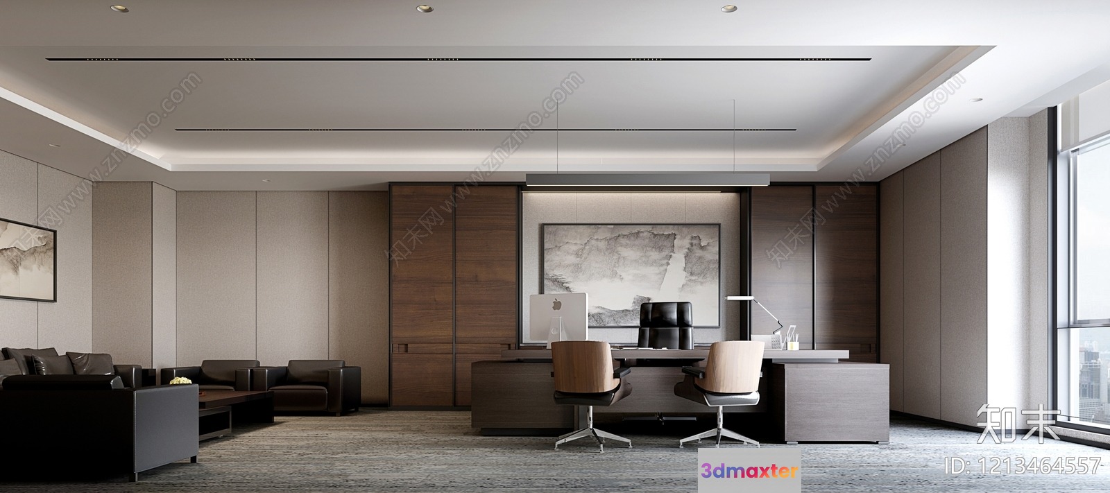 Modern Office Space 3D Model - 6917 - VRAY Render