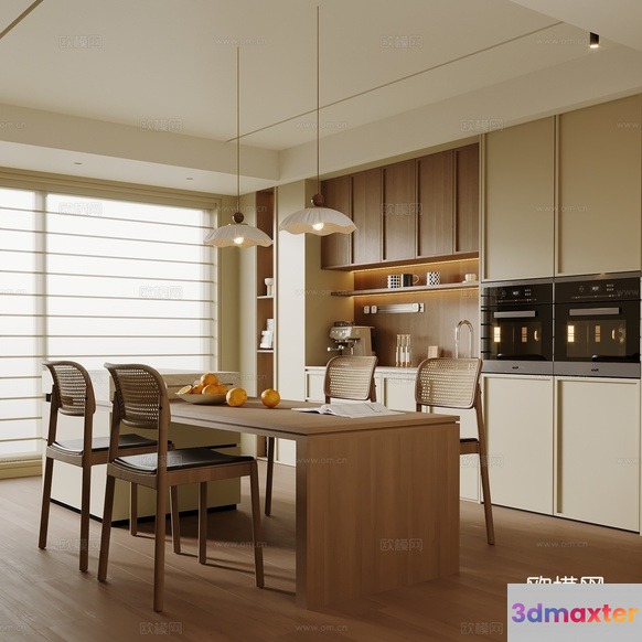Modern Kitchen 3D Model - 22114 - VRAY Render